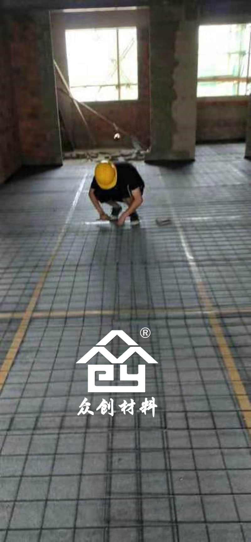 HKS改性聚丙烯保溫隔聲板現(xiàn)場施工現(xiàn)場-鋪設(shè)鋼絲網(wǎng)片 HKS改性聚丙烯保溫隔聲板現(xiàn)場施工現(xiàn)場-鋪設(shè)鋼絲網(wǎng)片